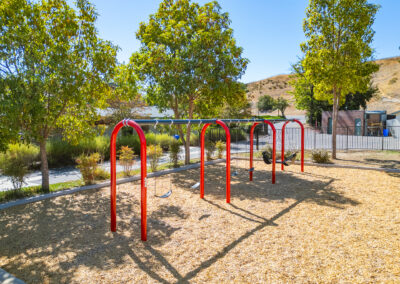 A newly installed PlayBooster® playground system at a school.