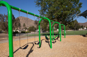 Playground with a durable, powder-coated finish and a fresh design.